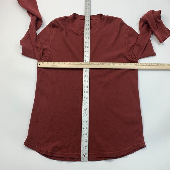 7 For All Mankind Henley Shirt Men S Small Slim Stretch Cotton Long Sleeve *READ - Picture 6 of 11